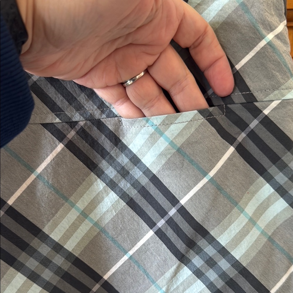 Burberry Blue and Black Knee-Length Pencil Skirt - Picture 3 of 9